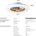 Modern Flush Mount Enclosed Ceiling Fan with Remote Control, Smart Dimmable Ceiling Fan without Blades-6-ErisView