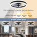 Modern Flush Mount Low Profile Ceiling Fan with Light and Remote, Dimmable LED Ceiling Fan for Bedroom Living Room Dining Room-2-ErisView