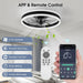 Modern Flush Mount Low Profile Ceiling Fan with Light and Remote, Dimmable LED Ceiling Fan for Bedroom Living Room Dining Room-3-ErisView