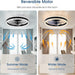 Modern Flush Mount Low Profile Ceiling Fan with Light and Remote, Dimmable LED Ceiling Fan for Bedroom Living Room Dining Room-4-ErisView