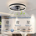 Modern Flush Mount Low Profile Ceiling Fan with Light and Remote, Dimmable LED Ceiling Fan for Bedroom Living Room Dining Room-7-ErisView