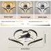 Modern Geometric Ceiling Fan with LED Light and Remote, Reversible Dimmable Ceiling Fan for Bedroom Living Room Dining Room Kitchen-ErisView