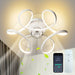 Modern Geometric Ceiling Fan with LED Light and Remote, Reversible Dimmable Ceiling Fan for Bedroom Living Room Dining Room Kitchen-ErisView