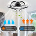 Modern Geometric Ceiling Fan with LED Light and Remote, Reversible Dimmable Ceiling Fan for Bedroom Living Room Dining Room Kitchen-ErisView