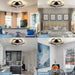 Modern Geometric Ceiling Fan with LED Light and Remote, Reversible Dimmable Ceiling Fan for Bedroom Living Room Dining Room Kitchen-ErisView