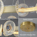 Modern Gold Dimmable Chandelier, LED Hanging Pendant Light Fixture, Round Ring Chandelier for Dining Room Living Room Kitchen Island Bedroom-ErisView