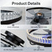 Modern LED Ceiling Fan with App Remote Control, Bladeless Ceiling Fan for Bedroom Living Room-ErisView