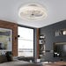 Modern LED Ceiling Fan with App Remote Control, Bladeless Ceiling Fan for Bedroom Living Room-ErisView