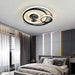 Modern LED Ceiling Fan with Lights, Small Low Profile Flush Mount Ceiling Fan with Remote and Smart APP Control for Bedroom Kitchen Dining Room-7-ErisView