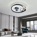 Modern LED Ceiling Fan with Lights, Small Low Profile Flush Mount Ceiling Fan with Remote and Smart APP Control for Bedroom Kitchen Dining Room-8-ErisView