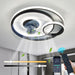 Modern LED Ceiling Fan with Lights, Small Low Profile Flush Mount Ceiling Fan with Remote and Smart APP Control for Bedroom Kitchen Dining Room-1-ErisView
