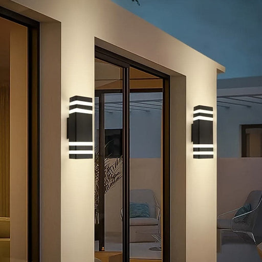 Modern Outdoor Up and Down Wall Light, Outdoor Wall Fixture for Courtyard Garden Porch Corridor-ErisView
