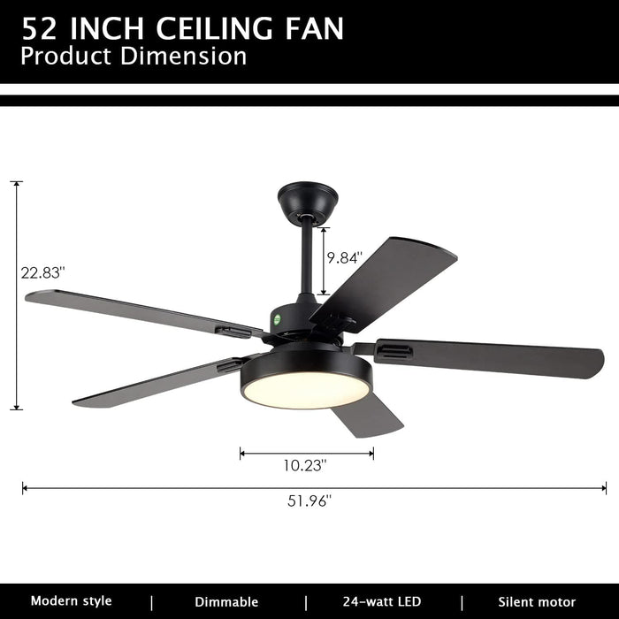 Modern Remote Control Ceiling Fan with Light, Rustic Chandelier Fan with Light, Smart Bedroom Living Room Ceiling Fan with Light, Kitchen Ceiling Fans-3-ErisView