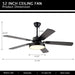 Modern Remote Control Ceiling Fan with Light, Rustic Chandelier Fan with Light, Smart Bedroom Living Room Ceiling Fan with Light, Kitchen Ceiling Fans-3-ErisView