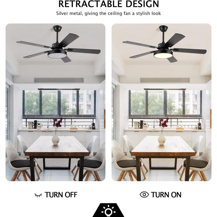 Modern Remote Control Ceiling Fan with Light, Rustic Chandelier Fan with Light, Smart Bedroom Living Room Ceiling Fan with Light, Kitchen Ceiling Fans-6-ErisView
