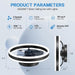 Modern Small Low Profile Ceiling Fan with Light, Semi Flush Mount Enclosed Ceiling Fan with APP Remote Control, Black Bedroom Ceiling Fans, Living Room Fan-2-ErisView