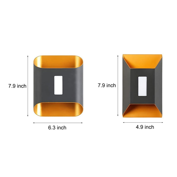 Modern Up and Down Outdoor Wall Light, Durable Metal Sconce with High Brightness LED, Available in 2 Styles and Colors for Living Room, Courtyard, Balcony-ErisView-19