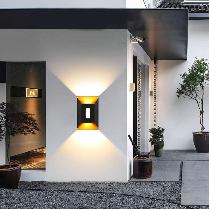 Modern Up and Down Outdoor Wall Light, Durable Metal Sconce with High Brightness LED, Available in 2 Styles and Colors for Living Room, Courtyard, Balcony-ErisView-7