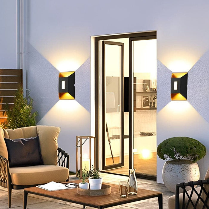Modern Up and Down Outdoor Wall Light, Durable Metal Sconce with High Brightness LED, Available in 2 Styles and Colors for Living Room, Courtyard, Balcony-ErisView-23