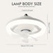 Modern White Ceiling Fan with Remote and LED Light, Round Ceiling Fan for Kitchen Dining Room Bedroom-ErisView