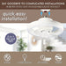 Modern White Ceiling Fan with Remote and LED Light, Round Ceiling Fan for Kitchen Dining Room Bedroom-ErisView