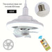 Modern White Ceiling Fan with Remote and LED Light, Round Ceiling Fan for Kitchen Dining Room Bedroom-ErisView