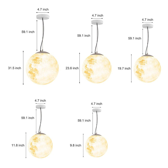 Moon-Inspired Outdoor Chandelier with Realistic Lunar Texture, Waterproof Resin Glass Fiber,  Warm Lighting for Elegant Courtyard Decor-ErisView-6