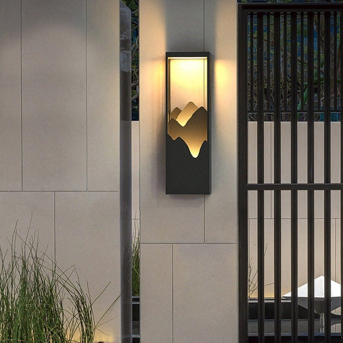 Mountain Scenery Wall Lamp, Waterproof Outdoor Landscape Lighting Sconce with High Color Rendering LED, Warm Bright Light, Unique Decorative Design-ErisView-23
