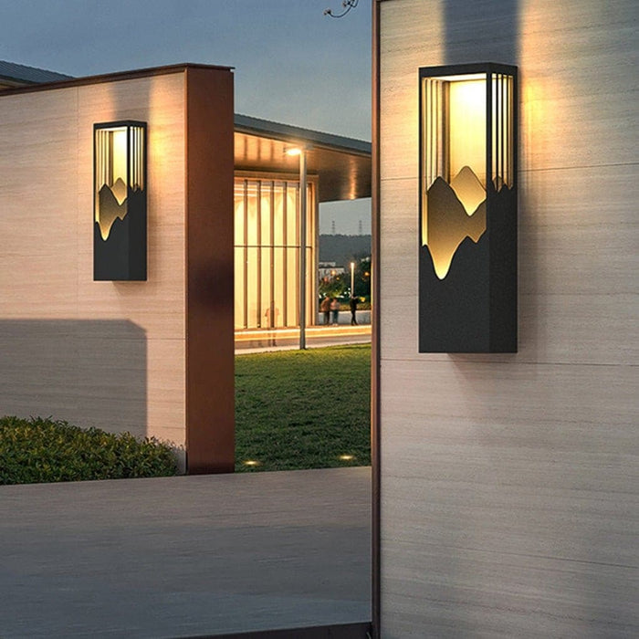 Mountain Scenery Wall Lamp, Waterproof Outdoor Landscape Lighting Sconce with High Color Rendering LED, Warm Bright Light, Unique Decorative Design-ErisView-30