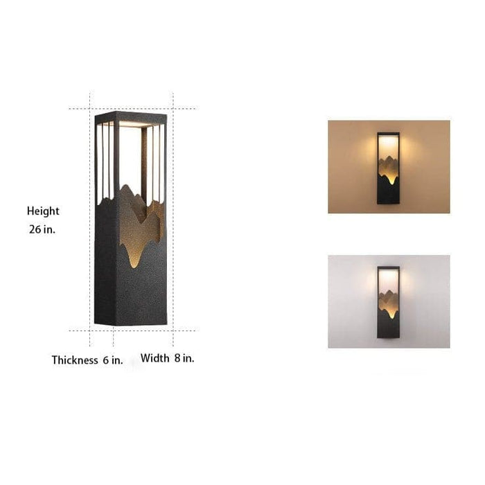 Mountain Scenery Wall Lamp, Waterproof Outdoor Landscape Lighting Sconce with High Color Rendering LED, Warm Bright Light, Unique Decorative Design-ErisView-10