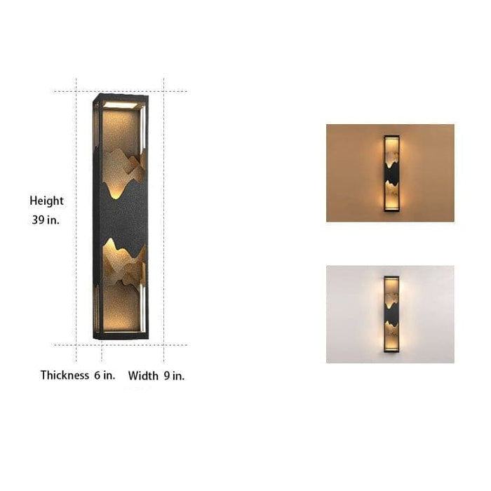 Mountain Scenery Wall Lamp, Waterproof Outdoor Landscape Lighting Sconce with High Color Rendering LED, Warm Bright Light, Unique Decorative Design-ErisView-11