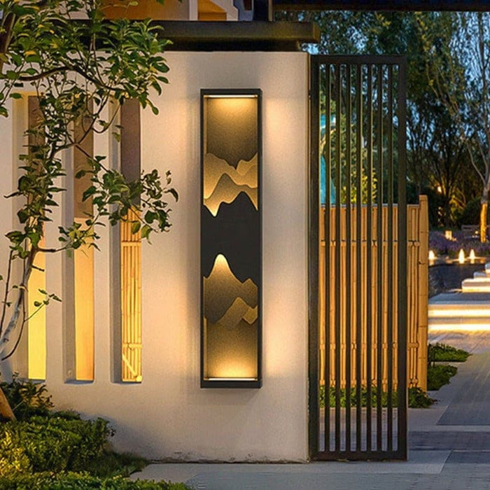 Mountain Scenery Wall Lamp, Waterproof Outdoor Landscape Lighting Sconce with High Color Rendering LED, Warm Bright Light, Unique Decorative Design-ErisView-2