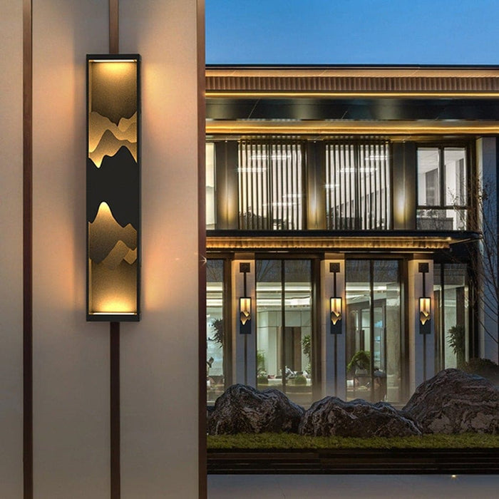Mountain Scenery Wall Lamp, Waterproof Outdoor Landscape Lighting Sconce with High Color Rendering LED, Warm Bright Light, Unique Decorative Design-ErisView-3