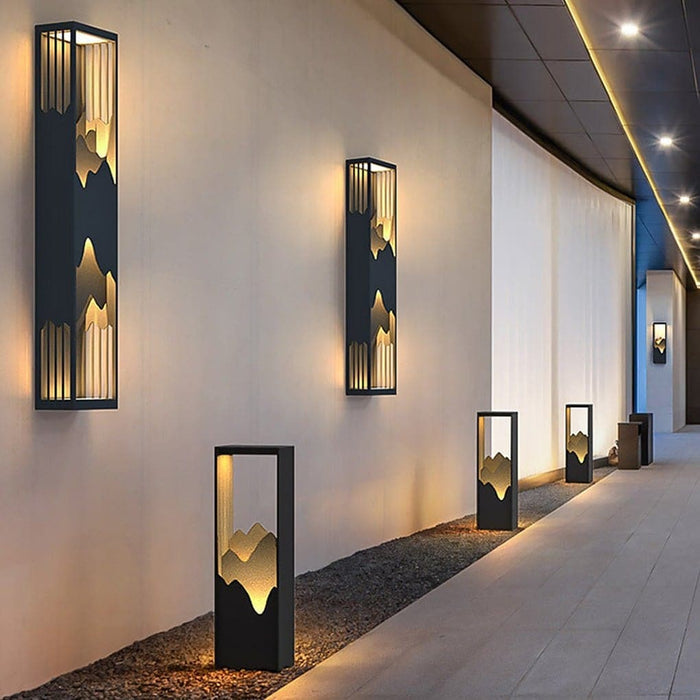 Mountain Scenery Wall Lamp, Waterproof Outdoor Landscape Lighting Sconce with High Color Rendering LED, Warm Bright Light, Unique Decorative Design-ErisView-4