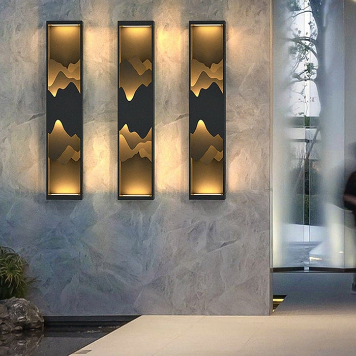 Mountain Scenery Wall Lamp, Waterproof Outdoor Landscape Lighting Sconce with High Color Rendering LED, Warm Bright Light, Unique Decorative Design-ErisView-5