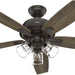 Noble Bronze Hunter Ceiling Fan, Hugger Ceiling Fans, Cooling Ceiling Fan-11-ErisView
