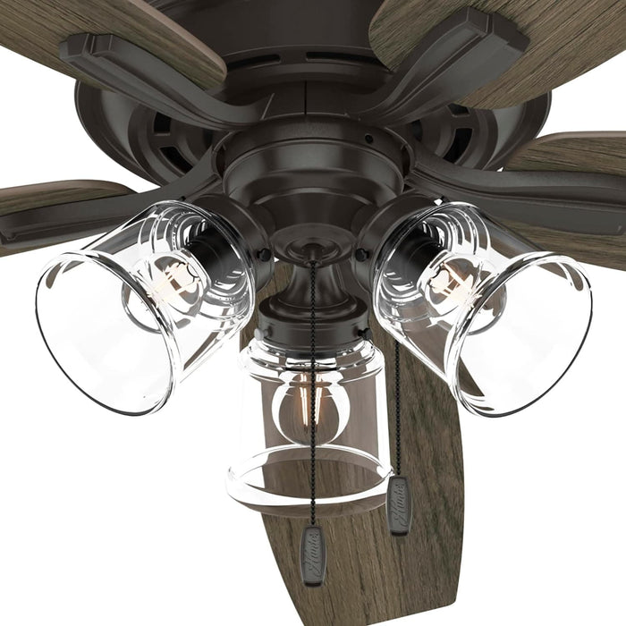 Noble Bronze Hunter Ceiling Fan, Hugger Ceiling Fans, Cooling Ceiling Fan-6-ErisView