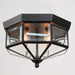 Octagon-Shaped 4-Light Flush Mount Ceiling Light with Clear Glass Shade, Farmhouse Ceiling Light for Kitchen Bedroom Foyer Stairway Hall Closet Porch-ErisView