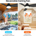 Outdoor Fans with Lights Remote Control, White Low Profile Ceiling Fan, Modern Flush Mount Ceiling Fan for Indoor Outdoor Use-12-ErisView