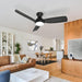 Outdoor Fans with Lights Remote Control, White Low Profile Ceiling Fan, Modern Flush Mount Ceiling Fan for Indoor Outdoor Use-16-ErisView