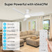 Outdoor Fans with Lights Remote Control, White Low Profile Ceiling Fan, Modern Flush Mount Ceiling Fan for Indoor Outdoor Use-6-ErisView