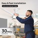 Outdoor Fans with Lights Remote Control, White Low Profile Ceiling Fan, Modern Flush Mount Ceiling Fan for Indoor Outdoor Use-7-ErisView