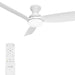 Outdoor Fans with Lights Remote Control, White Low Profile Ceiling Fan, Modern Flush Mount Ceiling Fan for Indoor Outdoor Use-1-ErisView