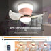 Pink Ceiling Fan with Lights and Remote APP Control, Modern Dimmable Noiseless Flush Mount Ceiling Fan for Kitchen Bedroom, Living Room Fan-3-ErisView