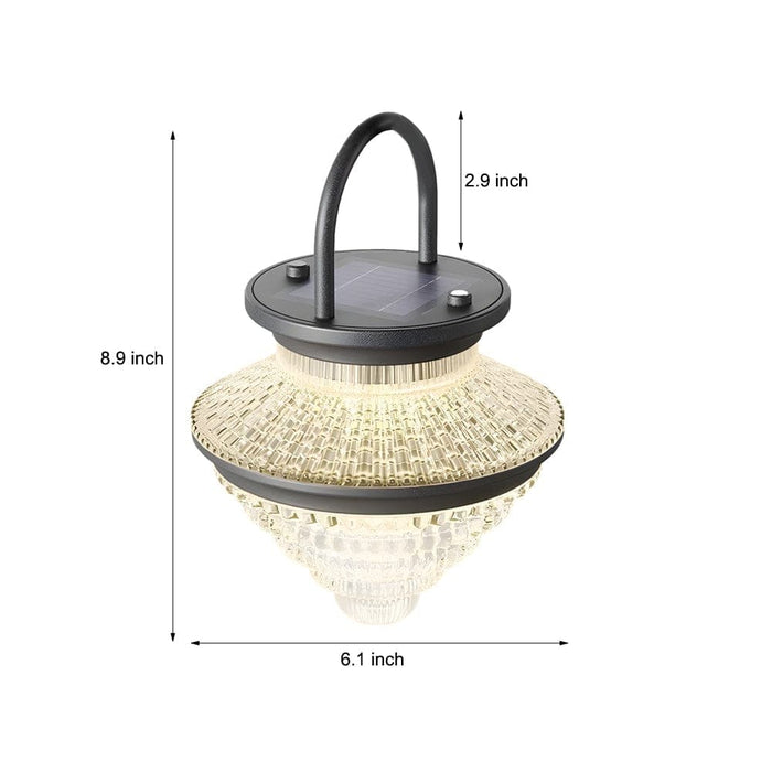 Portable Outdoor LED Lantern with USB & Solar Charging, Waterproof, Handheld or Hanging, Ideal for Gardens, Camping, and Courtyards-ErisView-7