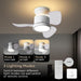 Quiet Ceiling Fans with Up and Down Lights, Small Reversible DC Ceiling Fan with Remote Control, Bedroom Ceiling Fans -2-ErisView