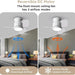 Quiet Ceiling Fans with Up and Down Lights, Small Reversible DC Ceiling Fan with Remote Control, Bedroom Ceiling Fans -5-ErisView
