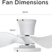 Quietest Fan For Sleeping with LED Light Remote Control for Kitchen Bedroom Dining Room Patio-2-ErisView