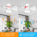 Quietest Fan For Sleeping with LED Light Remote Control for Kitchen Bedroom Dining Room Patio-5-ErisView