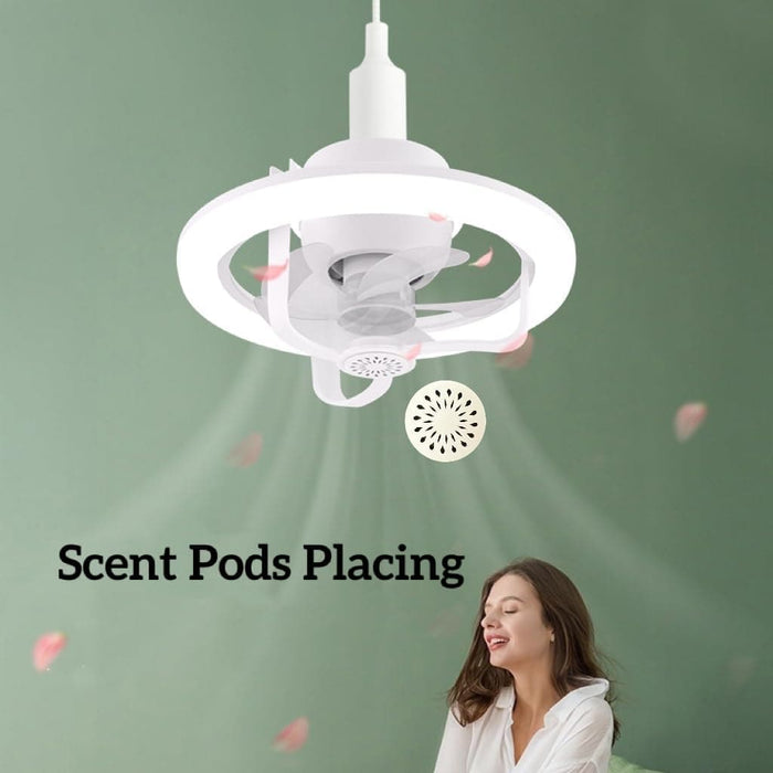 RGB Light Socket Fan with Remote, 360¡ã Rotation Light Socket Fan for Bedroom Living Room Dining Room-6-ErisView
